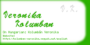veronika kolumban business card
